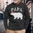 Papa Bear Xmas Buffalo Plaid Lights Matching Family Pajama 長袖Tシャツ 高齢者への贈り物