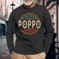 Poppo The Legend The Man Poppo Fathers Day Long Sleeve T-Shirt Gifts for Old Men