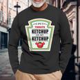 I Put Ketchup On My Ketchup トマトマスタード ハロウィンチーム 長袖tシャツ 長袖Tシャツ 高齢者への贈り物