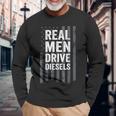 Real Drive Diesels 面白いディーゼル メカニック Usa トラッカー 長袖Tシャツ 高齢者への贈り物
