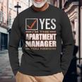 Retro Profession I'm The Apartment Manager 長袖Tシャツ 高齢者への贈り物