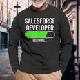 Salesforce開発者 卒業 卒業生 新しい仕事を読み込んでいます 長袖Tシャツ 高齢者への贈り物