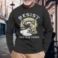 Save Our Parks ビンテージ スモーキー ザ レジスト ベア国立公園 長袖Tシャツ 高齢者への贈り物
