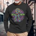 Soulista アフロ 70年代 ソウルミュージック レトロ ディスコ ブラック ファンク ラバーズ 長袖Tシャツ 高齢者への贈り物