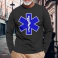 Star Of Life Rod Of Asclepius Emt Ems パラメディック メディック 長袖Tシャツ 高齢者への贈り物