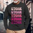 Stevie 長袖Tシャツ 高齢者への贈り物