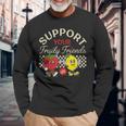 Support Your Fruity Friends Gay Pride Month Lgbtq Fruit Ally Long Sleeve T-Shirt Gifts for Old Men