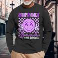 Support Squad Lupus Awareness Warrior Fighter Purple Ribbon Long Sleeve T-Shirt Gifts for Old Men