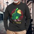 T Heck オカメインコ 面白い 恐竜 鳥 怒っているオウム 鳥 ミーム 長袖Tシャツ 高齢者への贈り物
