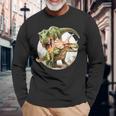 T-Rexs トリケラトプス・ファイティング 長袖Tシャツ 高齢者への贈り物