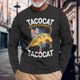 Tacocatpeled Backward シャツ シンコ・デ・マヨ 猫 タコス好き 長袖Tシャツ 高齢者への贈り物