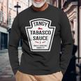 Tangy Tabasco ソースグループ 調味料ファミリーマッチング 長袖Tシャツ 高齢者への贈り物