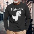 Tea-Rex Dino レジャー ファン クール 長袖Tシャツ 高齢者への贈り物