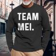 Team Mei 名前 長袖Tシャツ 高齢者への贈り物
