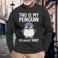 This Is My Penguin パジャマ シャツ キッズ ボーイズ ペンギン好き 長袖Tシャツ 高齢者への贈り物