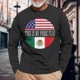This Is My Pride フラッグ メキシカン アメリカン チカーノ チカーナ メンズ 長袖Tシャツ 高齢者への贈り物