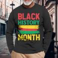 History Month ペイントブラシ ジューンティーンス ブラックヒストリー 長袖Tシャツ 高齢者への贈り物