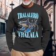 Tralalero Tralala 面白い イタリアン ブレイン ミーム ボーイズ キッズ 長袖Tシャツ 高齢者への贈り物