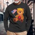 Trumpy Bear Trump 24 トランプ大統領選挙 2024 長袖Tシャツ 高齢者への贈り物