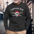 Uomo Pirata Divertente Capitano Papà Maglietta a maniche lunghe Regalos para ancianos
