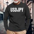 Usdjpy Dollar Yen シャツ 通貨ペア 外国為替tシャツ 長袖Tシャツ 高齢者への贈り物