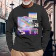 Vaporwave 美的pc トリッピーアート 90年代コンピューター 長袖Tシャツ 高齢者への贈り物