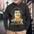 Victor Jara -Enceremos ヴィンテージ風 長袖Tシャツ 高齢者への贈り物