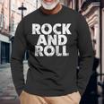 Vintage Grunge Old Rock & Roll Music Rock And Roll 長袖Tシャツ 高齢者への贈り物