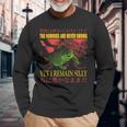 Vintage Los Horrores Nunca Terminan Rana Rana Horror Camiseta de manga larga Regalos para ancianos