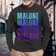 Vintage Malone Personalized Name I Love Malone Long Sleeve T-Shirt Gifts for Old Men