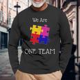 We Are One Team ジグソーパズル付き 長袖Tシャツ 高齢者への贈り物