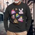 うんこマーク愚かな楽しいワッキーユニコーンバニープリンセスレインボー 長袖Tシャツ 高齢者への贈り物