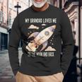 おじいちゃんは私を月まで愛して帰って 長袖Tシャツ 高齢者への贈り物