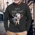 かわいい ホルスタイン 牛 の 赤ちゃん – Keep It Mooving 長袖Tシャツ 高齢者への贈り物