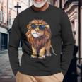 かわいい ライオン キッズ レディース メンズ 長袖Tシャツ 高齢者への贈り物