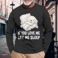 かわいいビションフリーゼ If You Love Me Let Meleep パジャマ 長袖Tシャツ 高齢者への贈り物