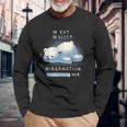 かわいい怠け者のシロクマの冬眠 長袖Tシャツ 高齢者への贈り物