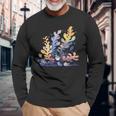 かわいい水彩 ウミウシの昆布の葉 羊 海洋の葉 ナメクジ 長袖Tシャツ 高齢者への贈り物