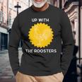 アップ・ウィズ・ザ・ルースターズ 長袖Tシャツ 高齢者への贈り物