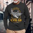 アメリカ海軍航空母艦 Cvn-68 ニミッツ Uss Nimitz 長袖Tシャツ 高齢者への贈り物