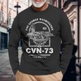 アメリカ海軍航空母艦 Cvn-73 ジョージ・ワシントン Uss George Washington 長袖Tシャツ 高齢者への贈り物