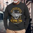 アメリカ海軍航空母艦 Cvn-76 ロナルド・レーガン Uss Ronald Reagan 長袖Tシャツ 高齢者への贈り物