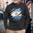 アルゼンチンの旗アルゼンチン 長袖Tシャツ 高齢者への贈り物