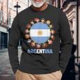 アルゼンチン国旗 ヒスパニック文化遺産月間 アルゼンチン キッズ 長袖Tシャツ 高齢者への贈り物
