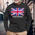 イギリス国旗tシャツ 長袖Tシャツ 高齢者への贈り物