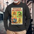 イタリアのブレインロットコミックポスター 長袖Tシャツ 高齢者への贈り物