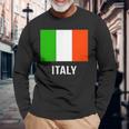 イタリアの国旗 長袖Tシャツ 高齢者への贈り物