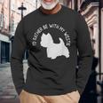ウエスト・ハイランド・テリア-ウェスティと一緒にいたい 長袖Tシャツ 高齢者への贈り物