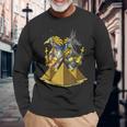 エジプトの神々アヌビスとホルスの目エジプトのピラミッドアンクのシンボル古代エジプト神話 長袖Tシャツ 高齢者への贈り物