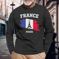 エッフェル塔 パリ フランス フランス 国旗 バケーション パリ 長袖Tシャツ 高齢者への贈り物